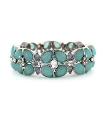 Jessica Simpson Silvertone All a Flutter Stretch Bracelet