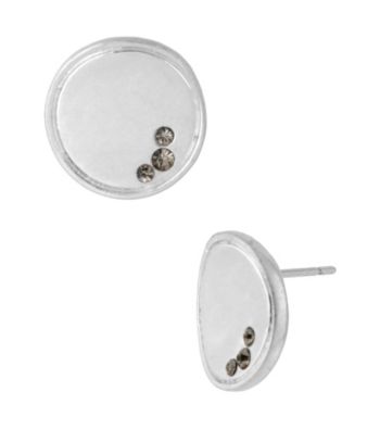 Kenneth Cole® Silvertone Concave Stud Earrings