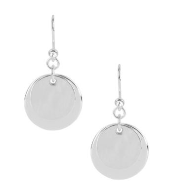 Kenneth Cole® Silvertone Layered Circle Drop Earrings