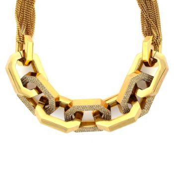 Vince Camuto™ Goldtone Modern Link Pave Statement Necklace