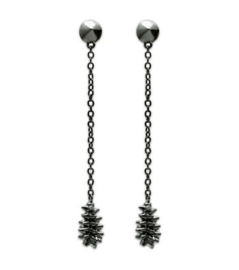 Jill Zarin Hematite Plating Spike Linear Earrings