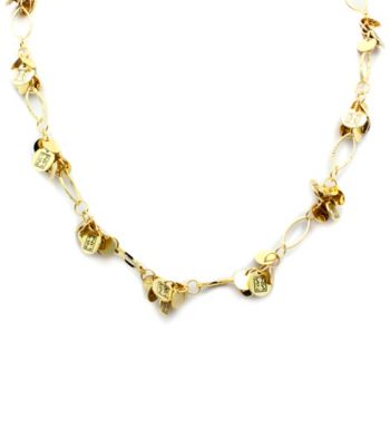 Jill Zarin Logo Disc Charm Necklace with 14K Gold Plating