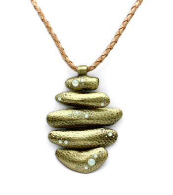 Jill Zarin Hamptons Collection Long/Short Metal Motif Drop Necklace