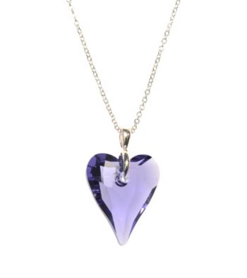 L&J Accessories Swarovski® Tanzanite Purple Heart Pendant