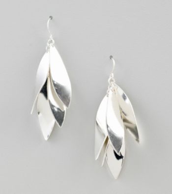 Relativity® Silvertone Linear Shaky Earrings