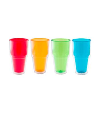 Zak Designs® Print Double Walled 20-oz. Set of 4 Juice Tumbler
