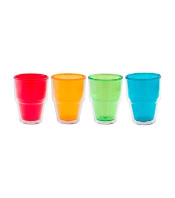 Zak Designs® Print Double Walled 14-oz. Set of 4 Juice Tumbler