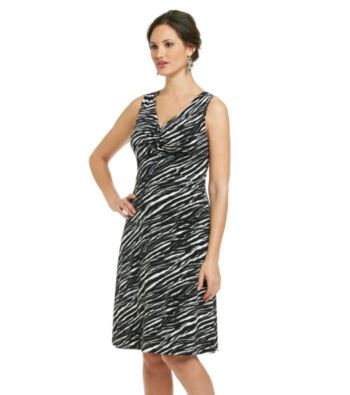 Relativity® Career Cinch Front Printed Dress