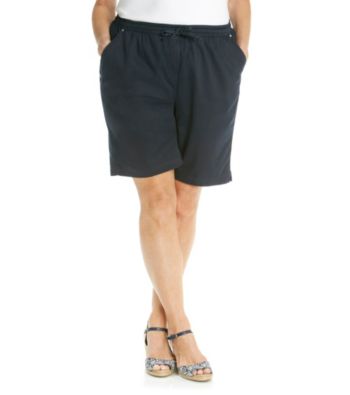 Breckenridge® Plus Size Drawstring Twill Short