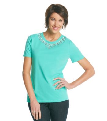 Breckenridge® Petites' Ringer Knit Tee