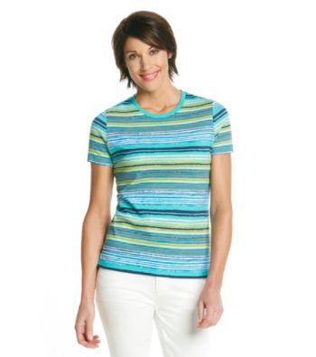 Studio Works® Stripe Printed Crewneck Tee