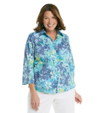 Studio Works® Plus Size Watercolor Woven Shirt