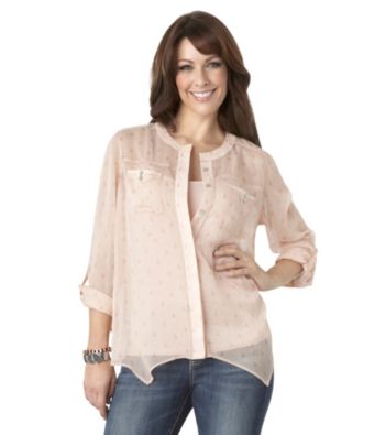 Democracy Printed Chiffon Blouse