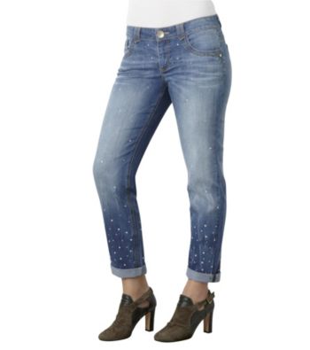 Democracy Embellished Boyfriend Crop