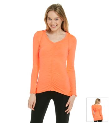 Calvin Klein Performance Ruffle Back Hooded Top