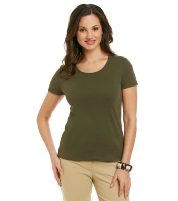 Jones New York Sport® Solid Scoop Neck Tee