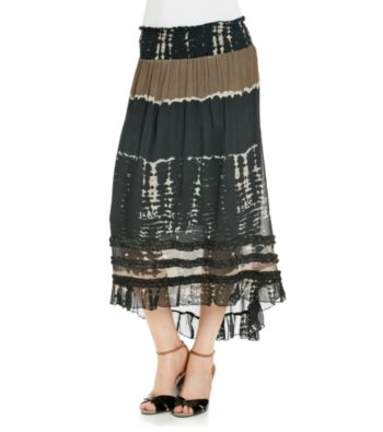 Chaudry® Black Multi Hi-Low Skirt