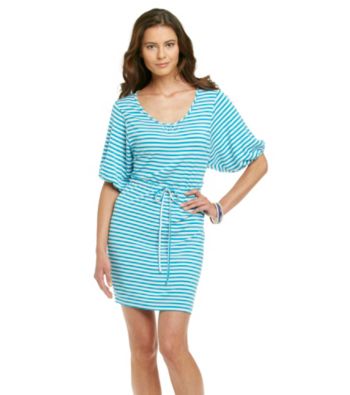Calvin Klein Striped Scoopneck Dress