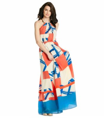 Jessica Simpson Necklace Halter Maxi Dress Women's