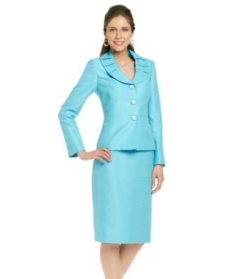 Le Suit® Shawl Collar Jacket with Skirt