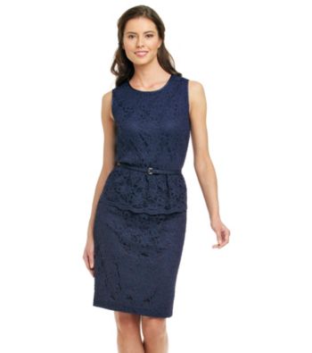 Evan-Picone® Collection Lace Peplum Dress