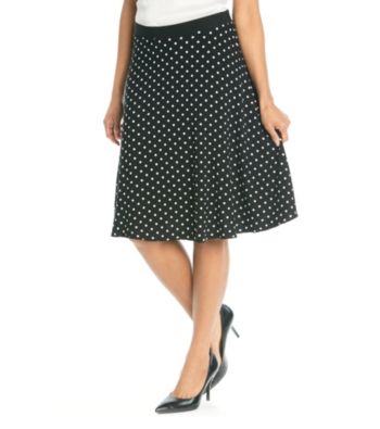 Rafaella® Petites' Printed Dots Jersey Skirt