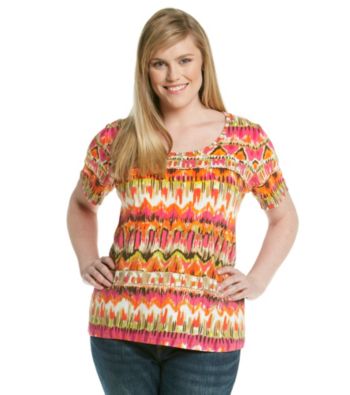 Jones New York Sport® Plus Size Short Sleeve Scoop Neck Tee