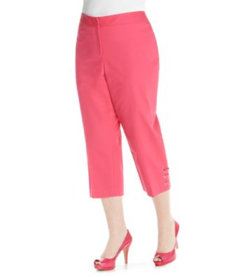 Rafaella® Plus Size Double Weave Capri