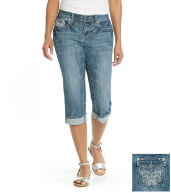 Earl Jeans® Petites' Embellished Pocket Capri