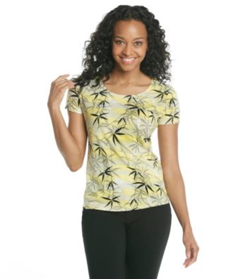 Notations® Petites' Short Sleeve Scoopneck Printed Tee