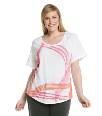 Gloria Vanderbilt7reg; Sport Plus Size Short Sleeve Scoopneck Graphic Tee
