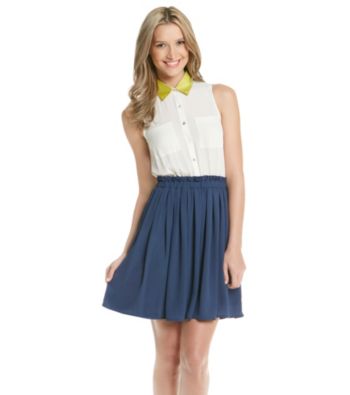 Potter's Pot Cinched Waist Shirt Dress