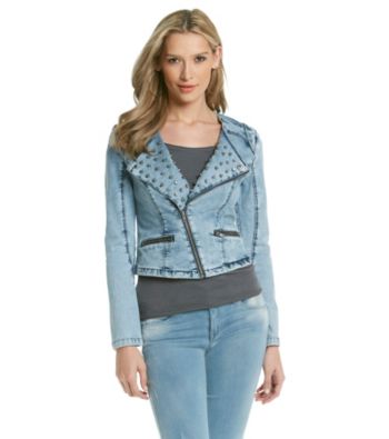 Romeo & Juliet Couture® Studded Denim Jacket