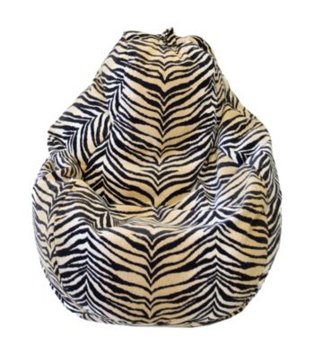 Gold Medal Large Tear Drop Bengali Tiger Safari Micro-Fiber Suede Bean Bag