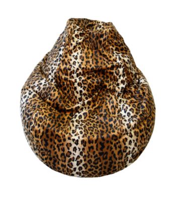 Gold Medal Large Tear Drop Cheetah Safari Micro-Fiber Suede Bean Bag