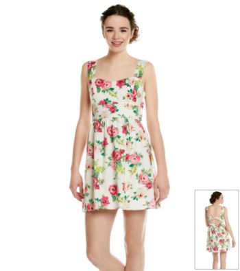 Emerald Sundae® Juniors' Pink Floral Sundress