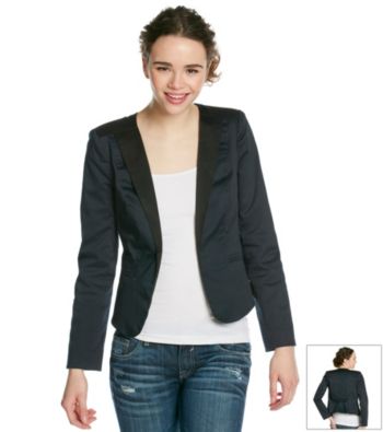 XOXO® Juniors' Colorblock Open Jacket