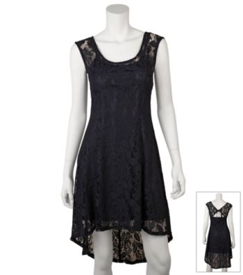 A. Byer Juniors' High-Low Lace Dress
