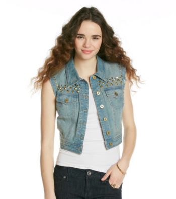 Chord Juniors' Studded Denim Vest