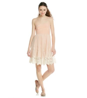 Homepage  juniors  dresses  chord juniors crochet trim dress