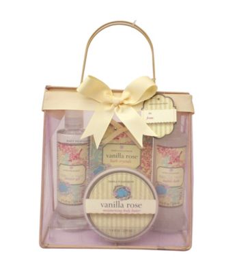 Simple Pleasures Four Piece Valnilla Rose Bath Set