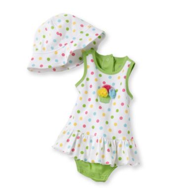 Little Me® Baby Girls' Lime Cupcake Popover Set