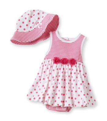 Little Me® Baby Girls' White/Pink Dotty Popover Set