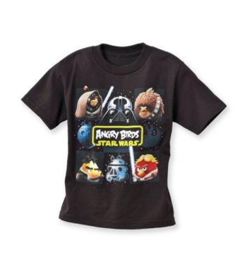 Angry Birds™ Boys' 4-7 Black Short Sleeve Quadwar Tee