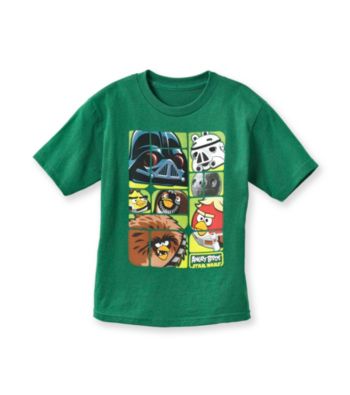 Angry Birds™ Boys' 4-20 Green Short Sleeve Boxed Tee