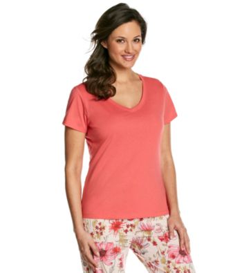 Jockey® Knit V-Neck Top - Tangerine