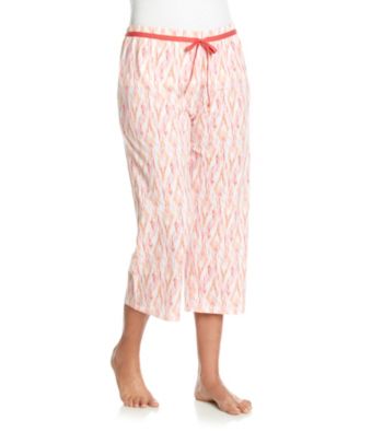 Jockey® Knit Capris - Pink Ikat Print