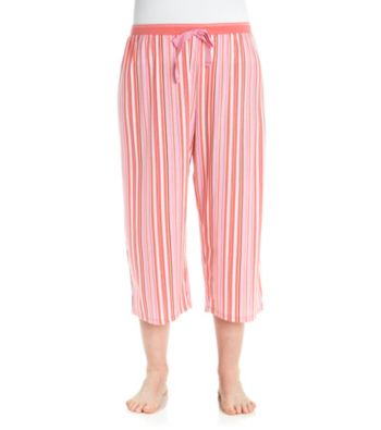 Jockey® Tangerine Plus Size Knit Capris - Weaving Stripe