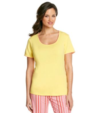 Jockey® Knit Contrast Trim Top - Yellow