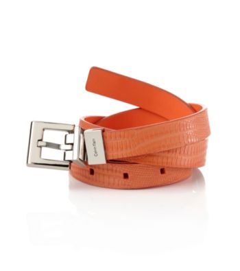 Calvin Klein Reversible Lizard Print Belt